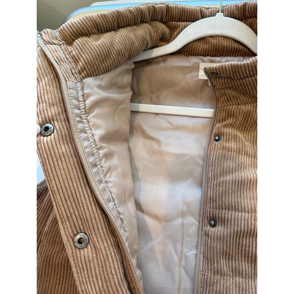 Becool Women's Corduroy Ribbed Full-Zip Vest Mock Neck Fall Winter Gear Size L - Picture 8 of 8
